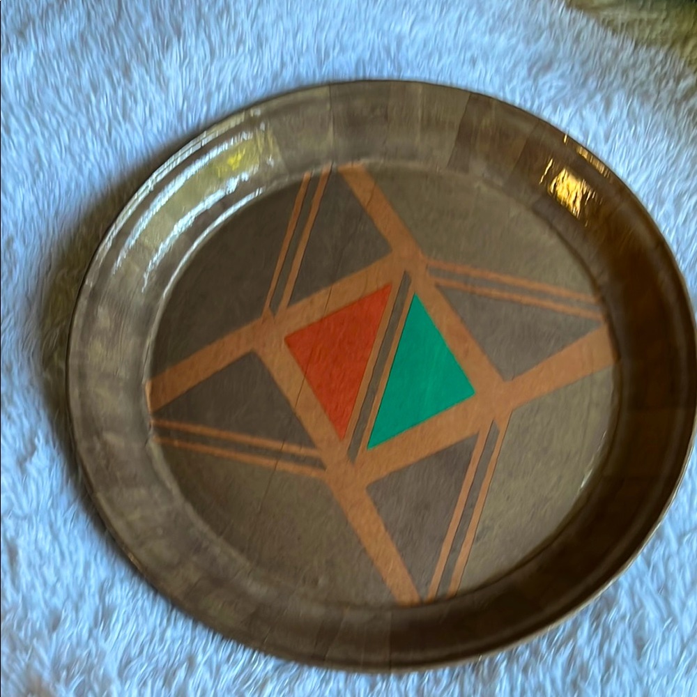 Unique Paper Mache Artisan Large Tray 20” or Wall Decor